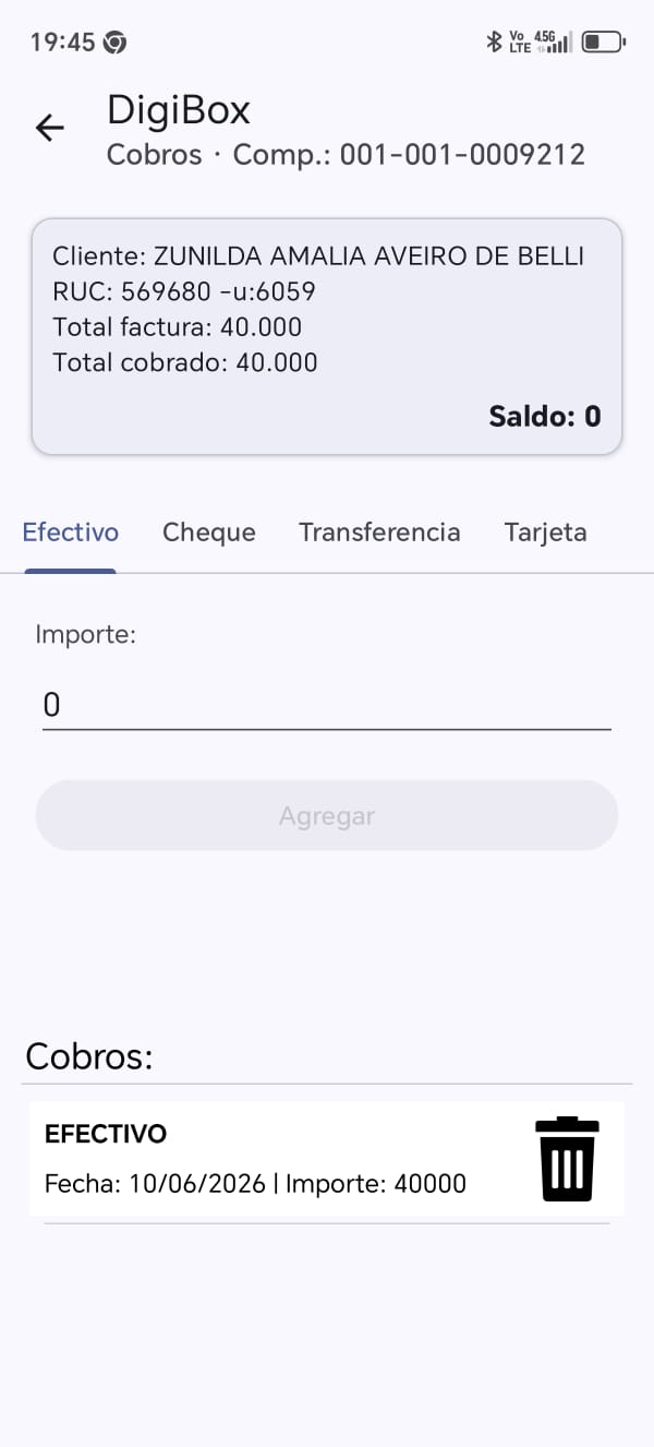 Cobros y monitoreo