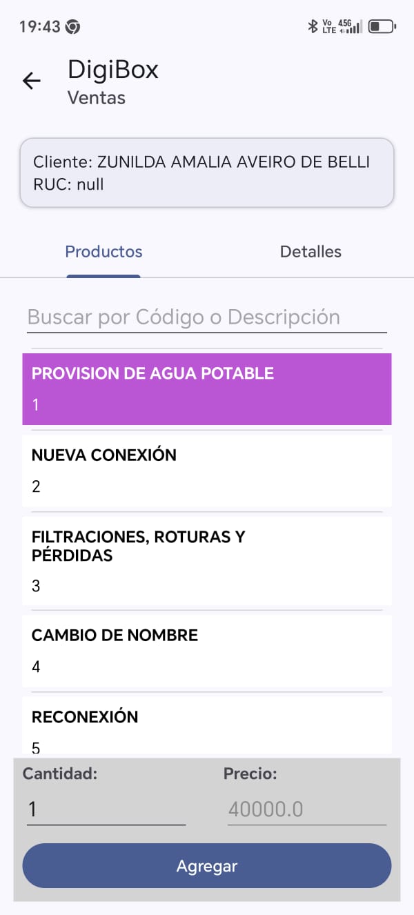 Facturación DigiBox