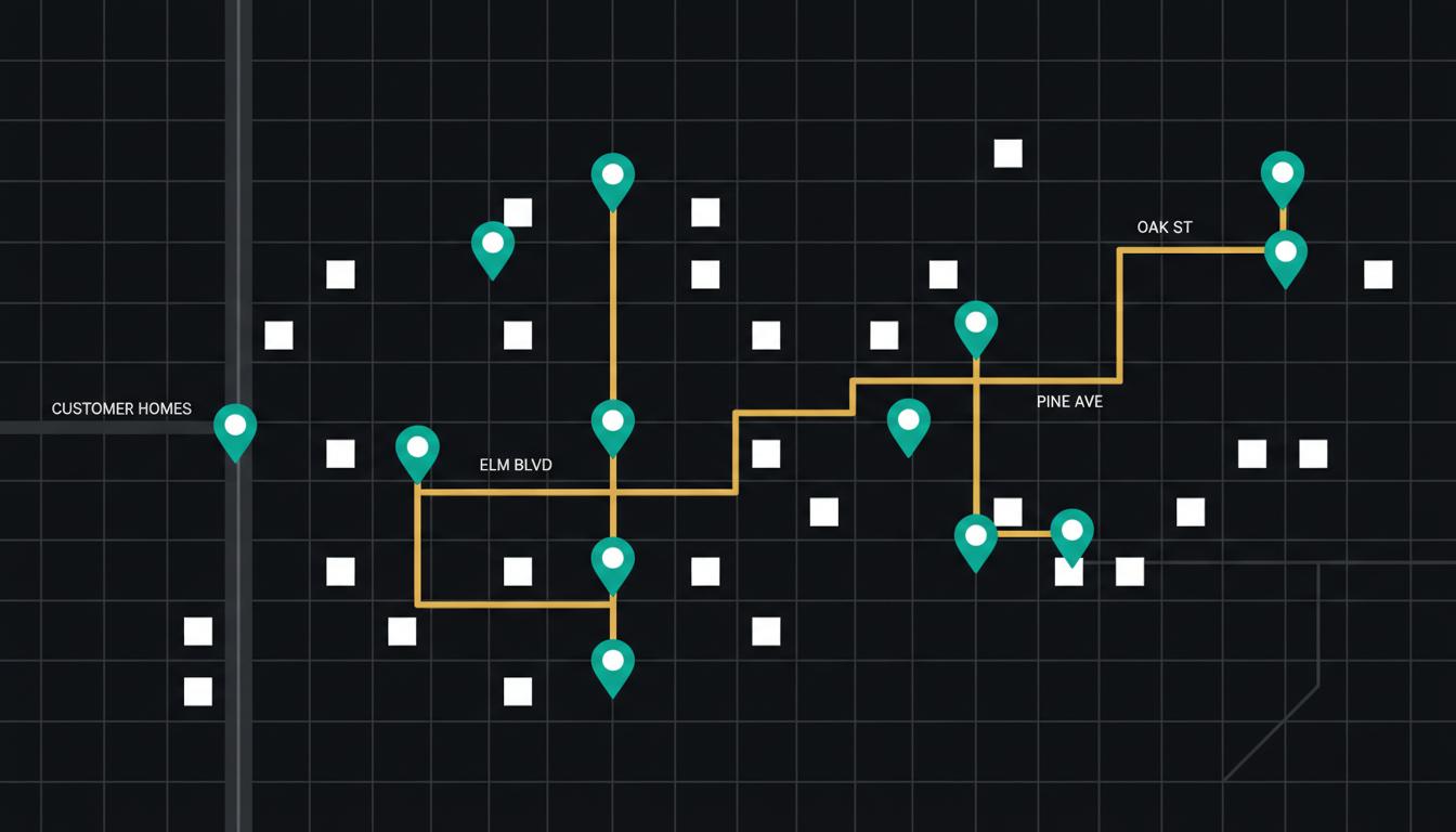 Mapa de optimización de rutas